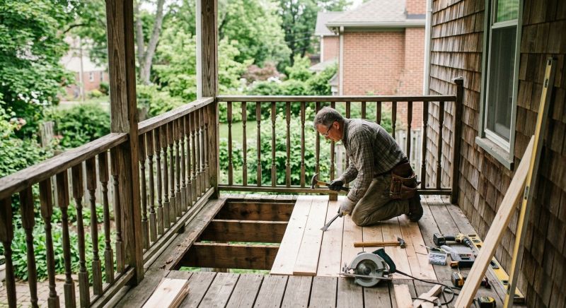 Balcony Post Repair in Redmond, WA