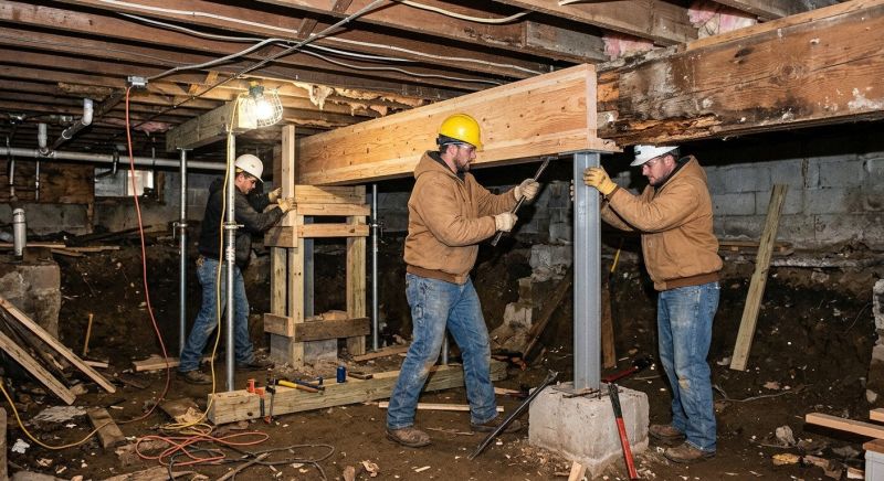 Basement Beam Repair in Kansas City, KS