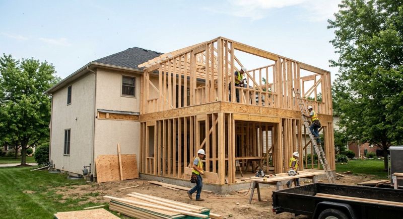 Building Addition Framing in Conroe, TX