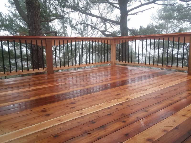 Cedar Deck Installation in Worcester, MA