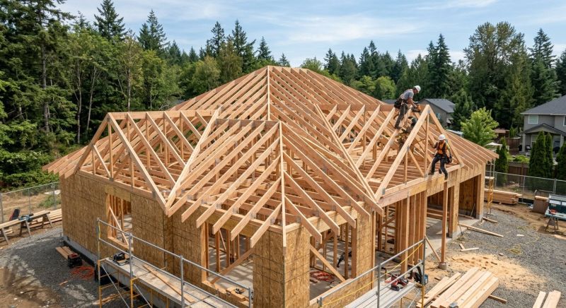 Hip Roof Framing in Conroe, TX