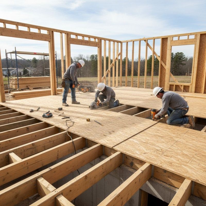 Plywood Flooring Installation in Conroe, TX