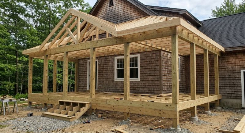 Porch Framing in Conroe, TX