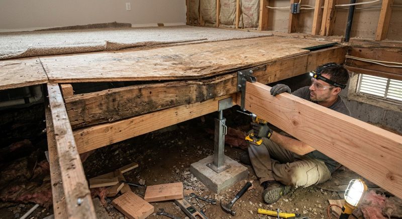 Sagging Floor Repair in Wilmington, NC