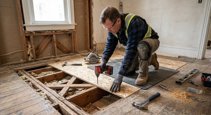 Squeaking Floor Repair in Conroe, TX