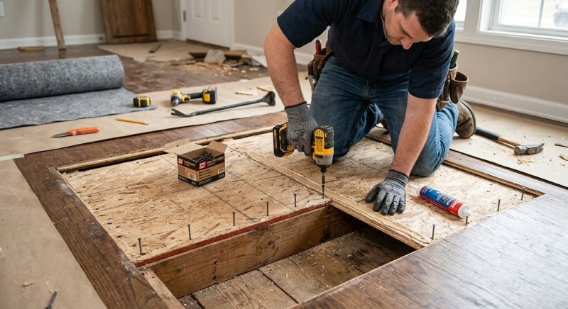 Squeaky Wood Floor Repair in Conroe, TX