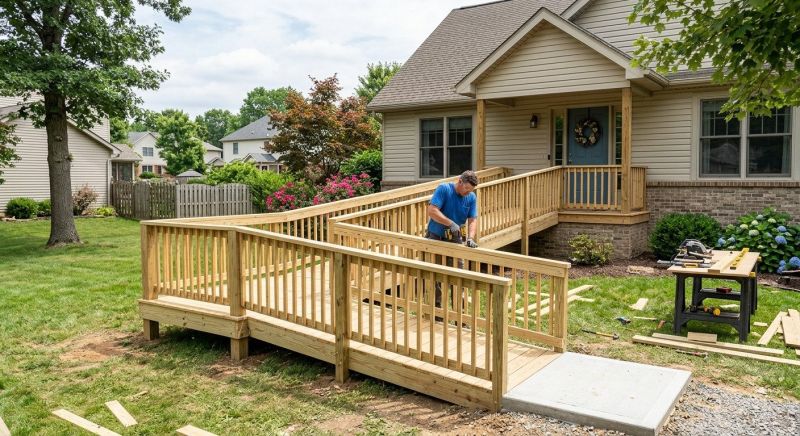 Wood Ramp Installation in Wilmington, NC