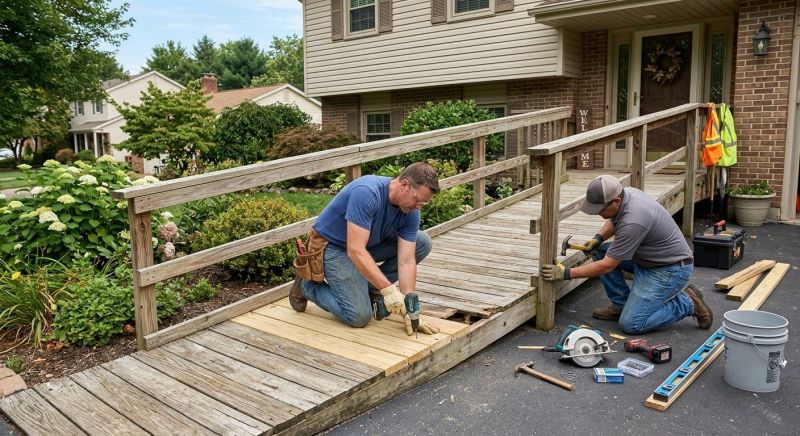 Hardwood Ramp Installation in Wilmington, NC